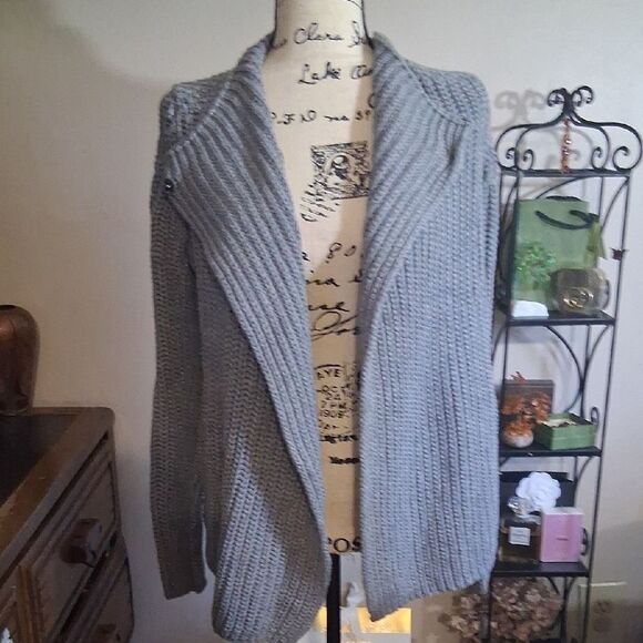 Lou & Grey Gray Knit Women's Cardigan  Sweater X-Small - Picture 1 of 16